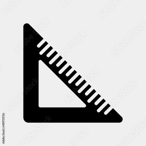Set square icon in solid style, use for website mobile app presentation