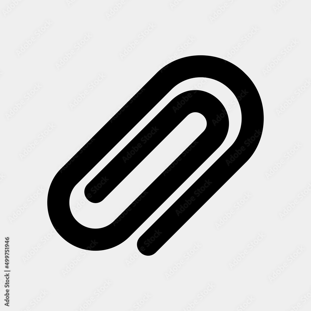Clip icon in solid style, use for website mobile app presentation Clip icon in solid style, use for website mobile app presentation