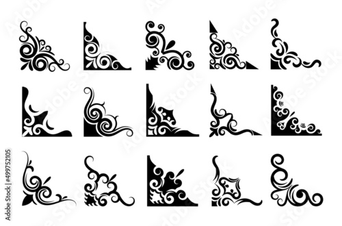 Decorative frames and borders set vector design.