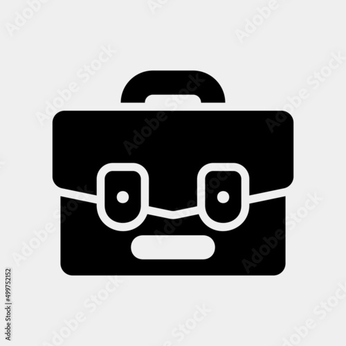 Bag icon in solid style, use for website mobile app presentation