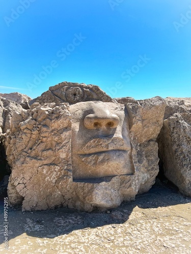 stone face statue