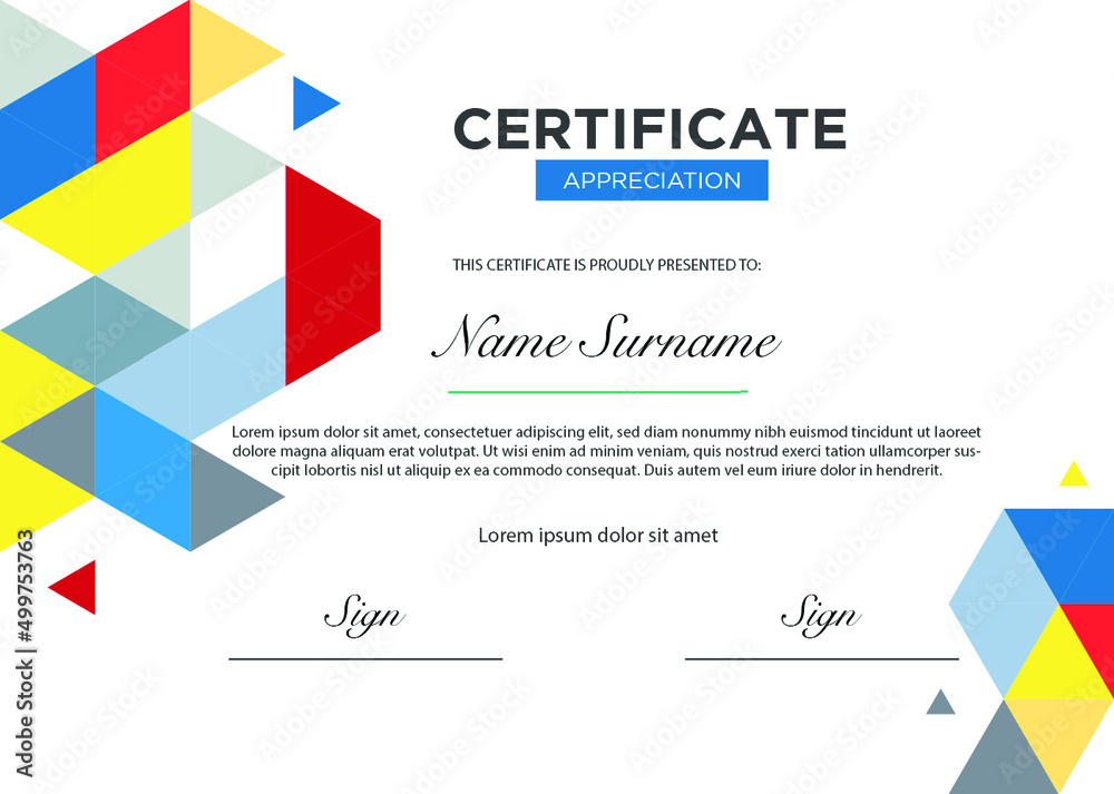 Certificate template Certificate template