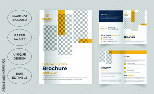 Four pages corporate brochure template