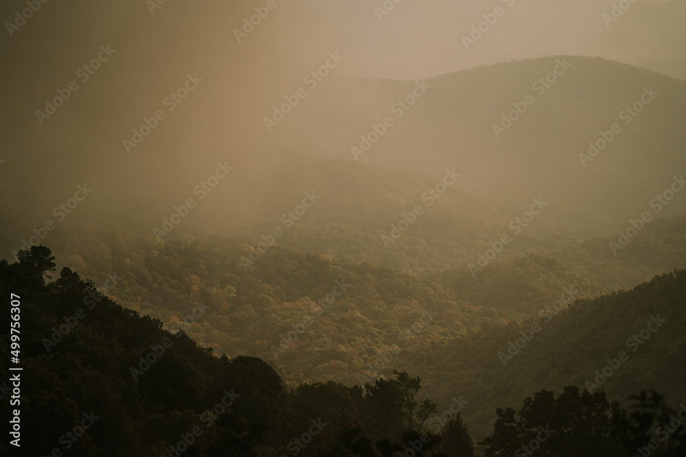 Obraz premium Dawn at Doi Inthanon National Park Thailand