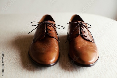 elegant brown leather shoes
