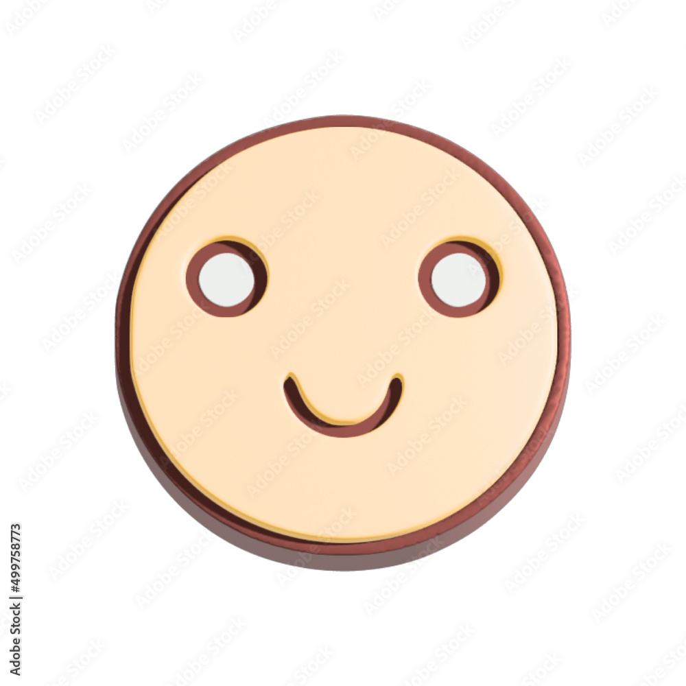 Happy smiley face 3d illustration. Cartoon character isolated on white background. Happy smiley face 3d illustration. Cartoon character isolated on white background.