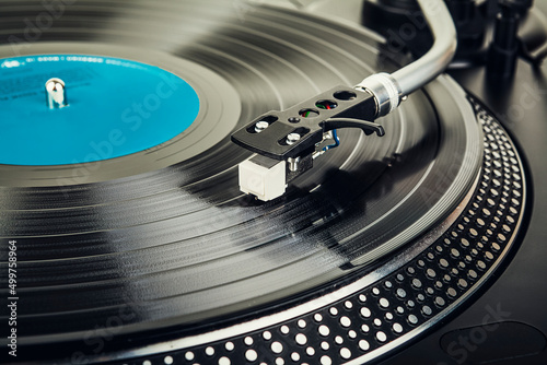 Turntable for playing vinyl records. Analog devices