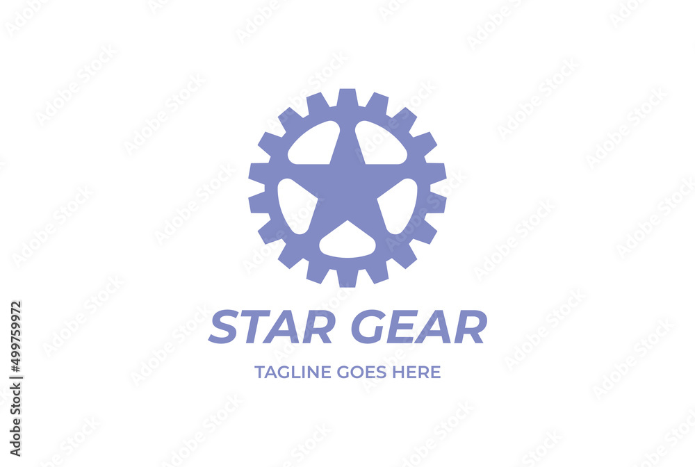 Simple Minimalist Star Gear Cog Chain Sprocket for Industry Car or Bike Logo Design Vector Simple Minimalist Star Gear Cog Chain Sprocket for Industry Car or Bike Logo Design Vector