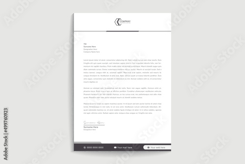 Creative business letterhead corporate layout, letterhead design Simple and clean print-ready Modern Business style design