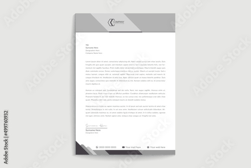 Professional modern letterhead template design for your business