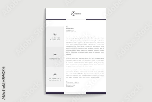 Creative business letterhead corporate layout, letterhead design Simple and clean print-ready Modern Business style design