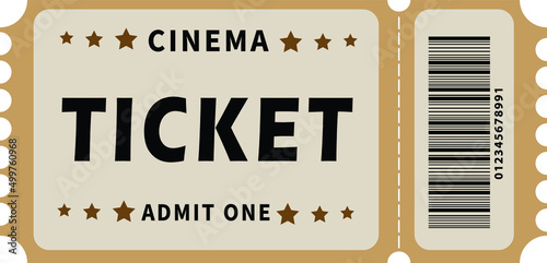 Ticket vector illustration. Ticket image or clip art.
