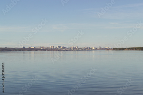 Panoramic views of the city and the river. Minimalism. © Vladislav Chusov