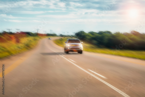car on the highway © poco_bw