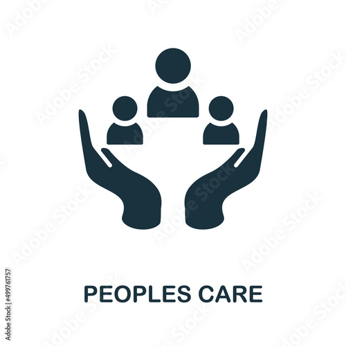 Fototapeta Naklejka Na Ścianę i Meble -  Peoples Care icon. Simple element from social activity collection. Creative Peoples Care icon for web design, templates, infographics and more