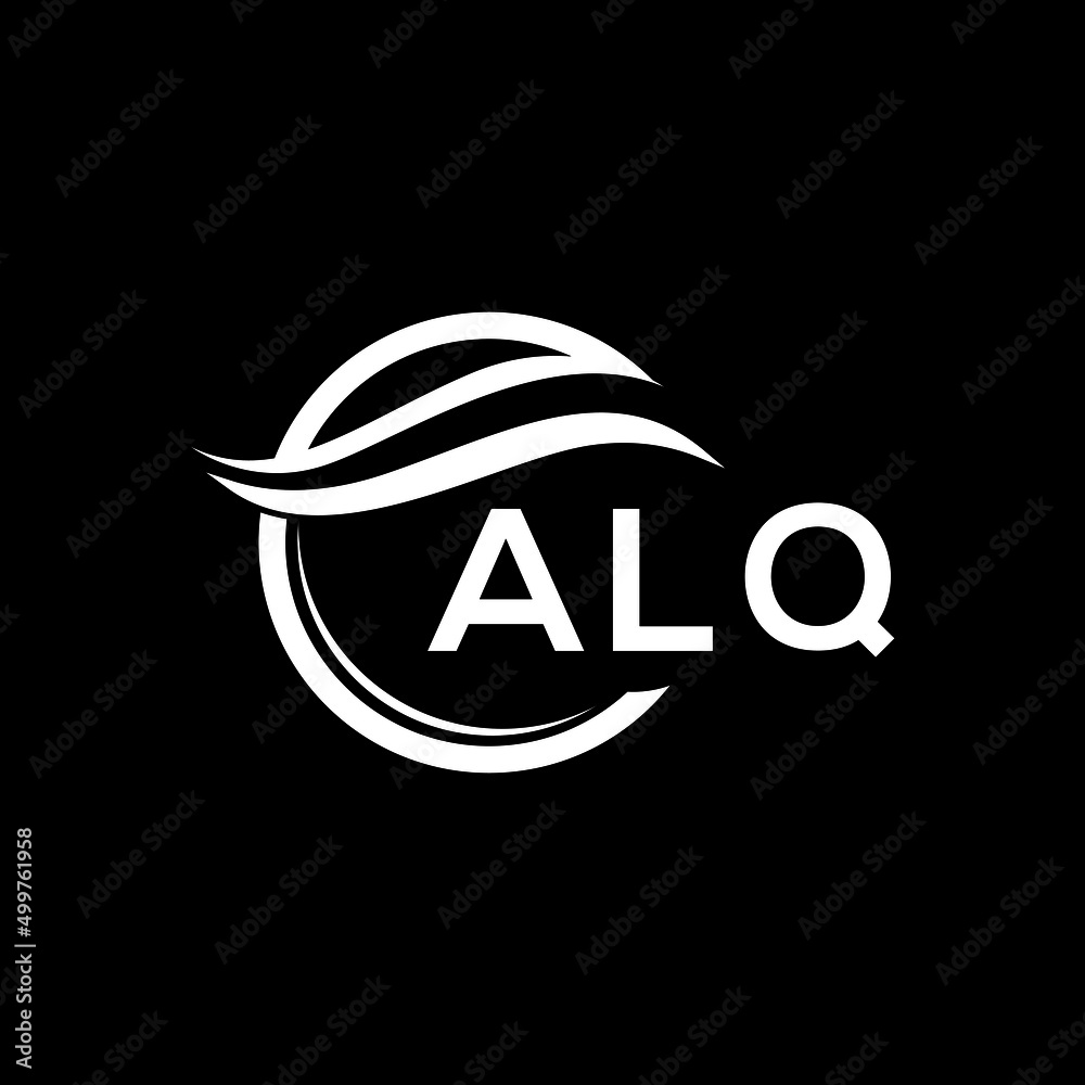 ALQ  letter logo design on black background. ALQ   creative initials letter logo concept. ALQ  letter design.
