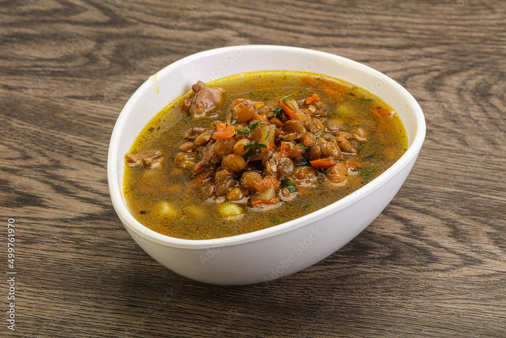 Lentil soup with chicken and vegetables Lentil soup with chicken and vegetables