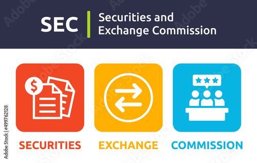 SEC stands for Securities and Exchange Commission. Vector illustration photo