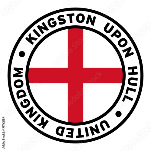 Round Kingston Upon Hull United Kingdom Flag Clipart