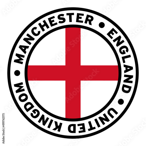 Round Manchester England United Kingdom Flag Clipart
