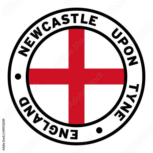 Round Newcastle upon Tyne England Flag Clipart