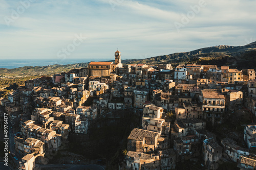 Fotografie Ancient mountain village of Badolato. Calabria Italy
