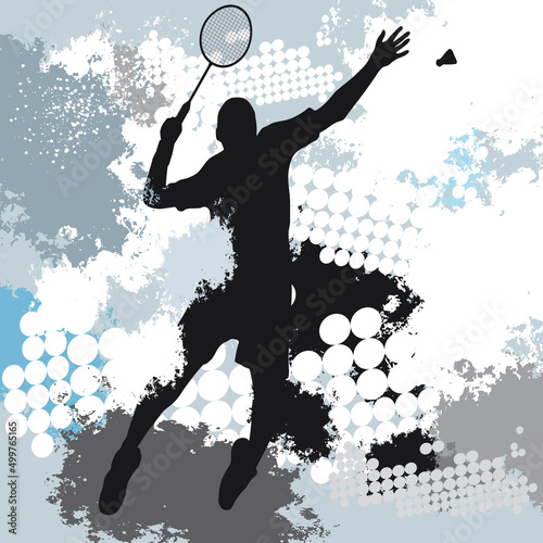 Badminton sport graphic.