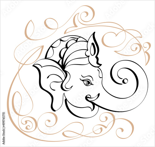 Ganesha Pen Ink Style M_2204006
