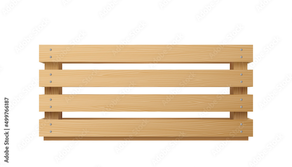 Wooden box, realistic crate or cargo packing for storage, transportation and delivery of product Wooden box, realistic crate or cargo packing for storage, transportation and delivery of product