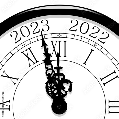 Horloge à 2023. Nouvel an	
