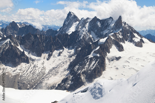 Grandes Jorasses and Dent du Geant from the Aiguille du Midi, French Alps photo