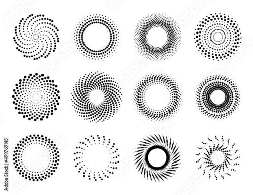 beautiful gradient circle halftone for background decoration comic