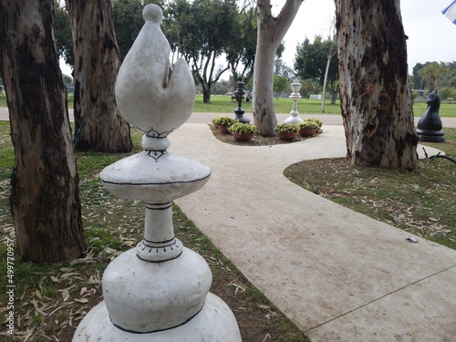 Big Chess Objects In the National Park in Ramat Gan, Israel