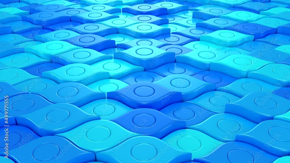 Background of Geometric Shapes. Abstract motion, loop, two color, 3d ...