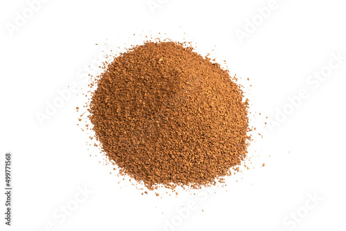 Instant coffee isolated on white background.