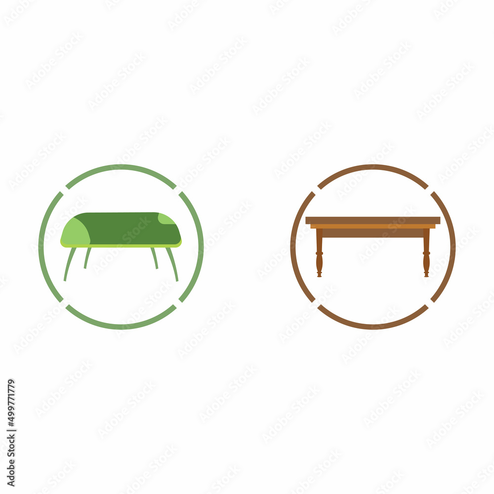 Table vector logo icon object background illustration Table vector logo icon object background illustration