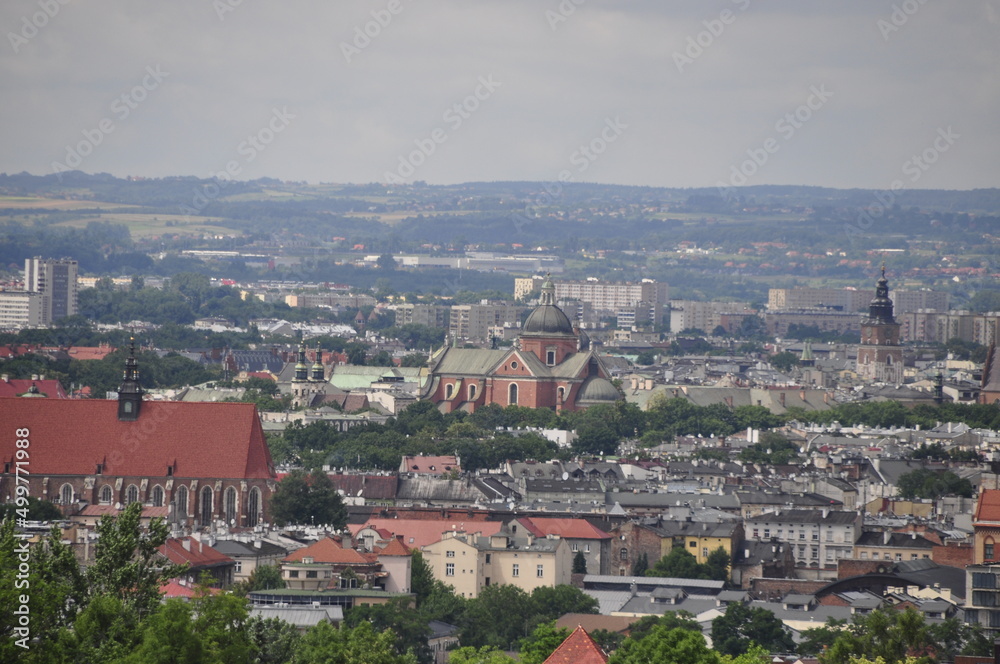 Kraków, panorama miasta z Kopca Krakusa, 