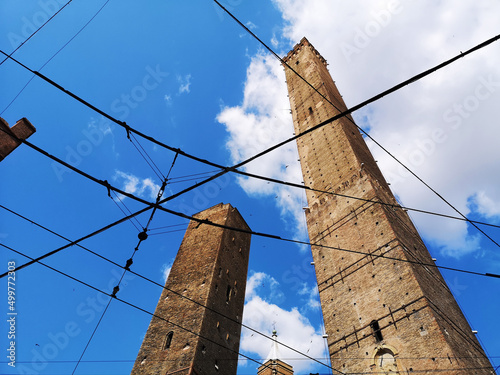 Asinelli and Garisenda Towers, Bologna, Emilia-Romagna, Italy photo