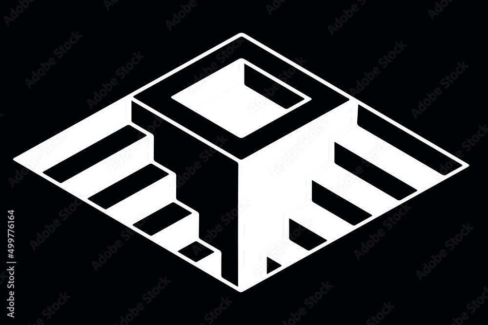 image of a rhombus figure with steps inside image of a rhombus figure with steps inside
