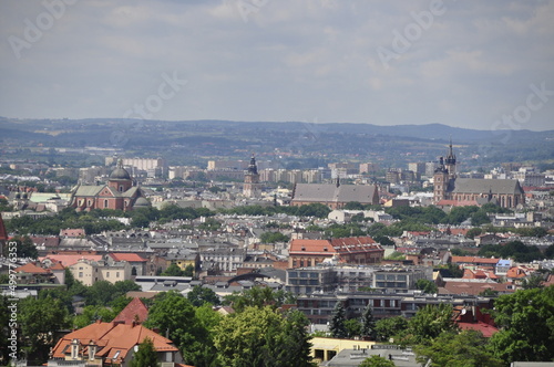 Kraków, panorama miasta z Kopca Krakusa, 