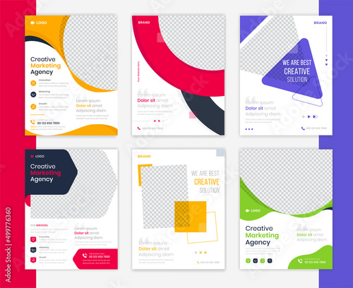 professional corporate flyer design template set, business leaflet collection, company poster bundle vector