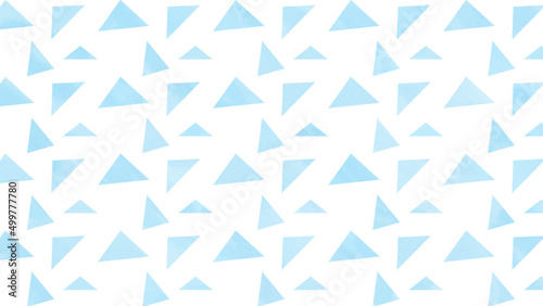 青い三角形のパターンイラスト