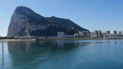 The Rock of Gibraltar, from La Linea, Spain