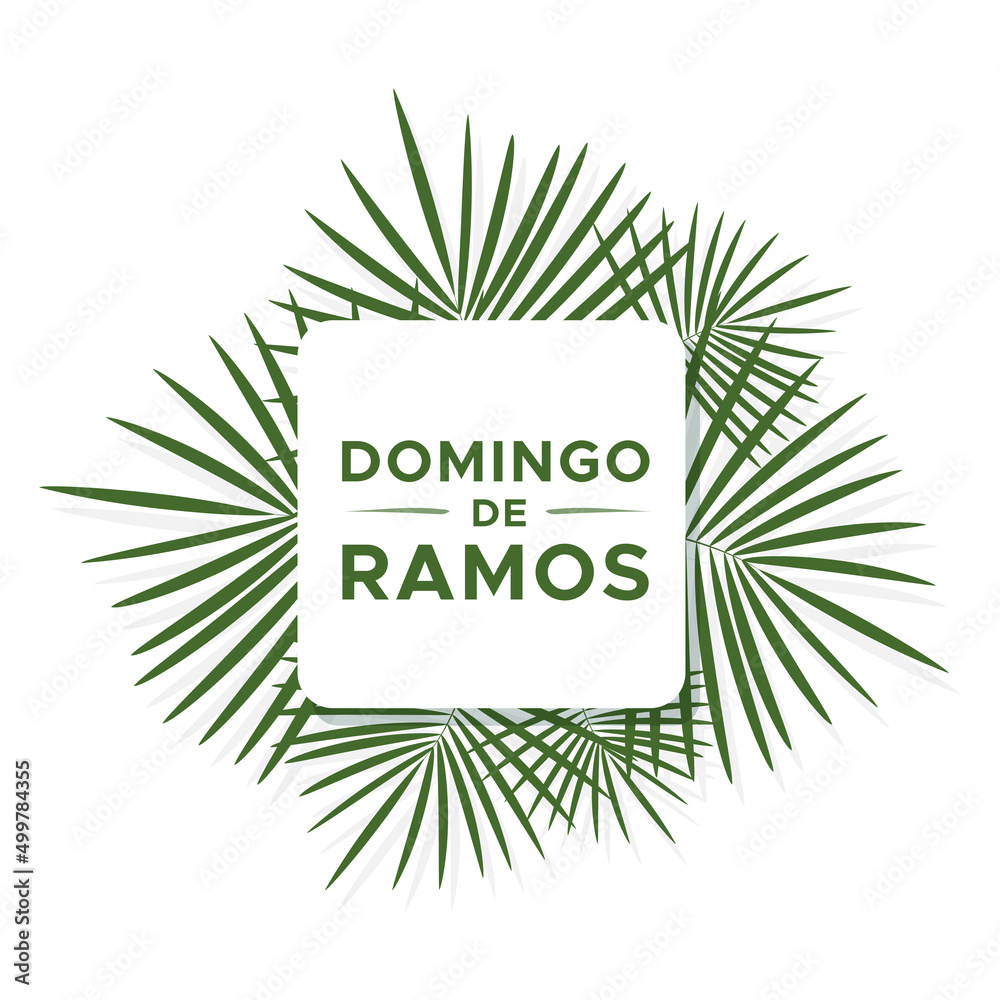 Palm Sunday banner in Spanish. Domingo de Ramos. Holy Week. Vector  illustration, flat design Stock Vector | Adobe Stock