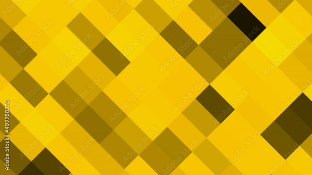 Yellow-colored loopable simple mosaic background animation in 4K resolution. Abstract loop background. Yellow-colored loopable simple mosaic background animation in 4K resolution. Abstract loop background.