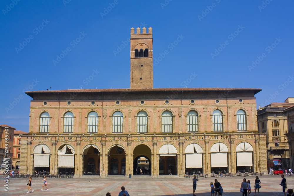 Palazzo del Podesta at Piazza Maggiore in Bologna	