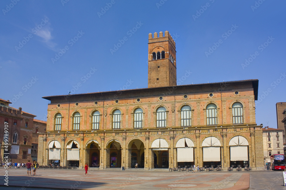 Palazzo del Podesta at Piazza Maggiore  in Bologna