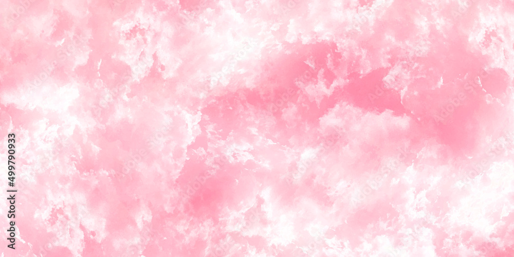 Soft Pink Watercolor and soft peach white and beige colors on old crumpled paper texture. Modern Grunge Design. Beautiful Pink And White Color Background. Colorful sky cloud weather