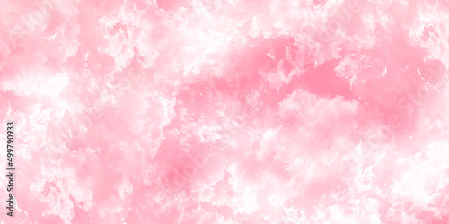 Soft Pink Watercolor and soft peach white and beige colors on old crumpled paper texture. Modern Grunge Design. Beautiful Pink And White Color Background. Colorful sky cloud weather © Aquarium