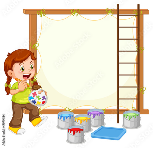 Board template with wooden frame
